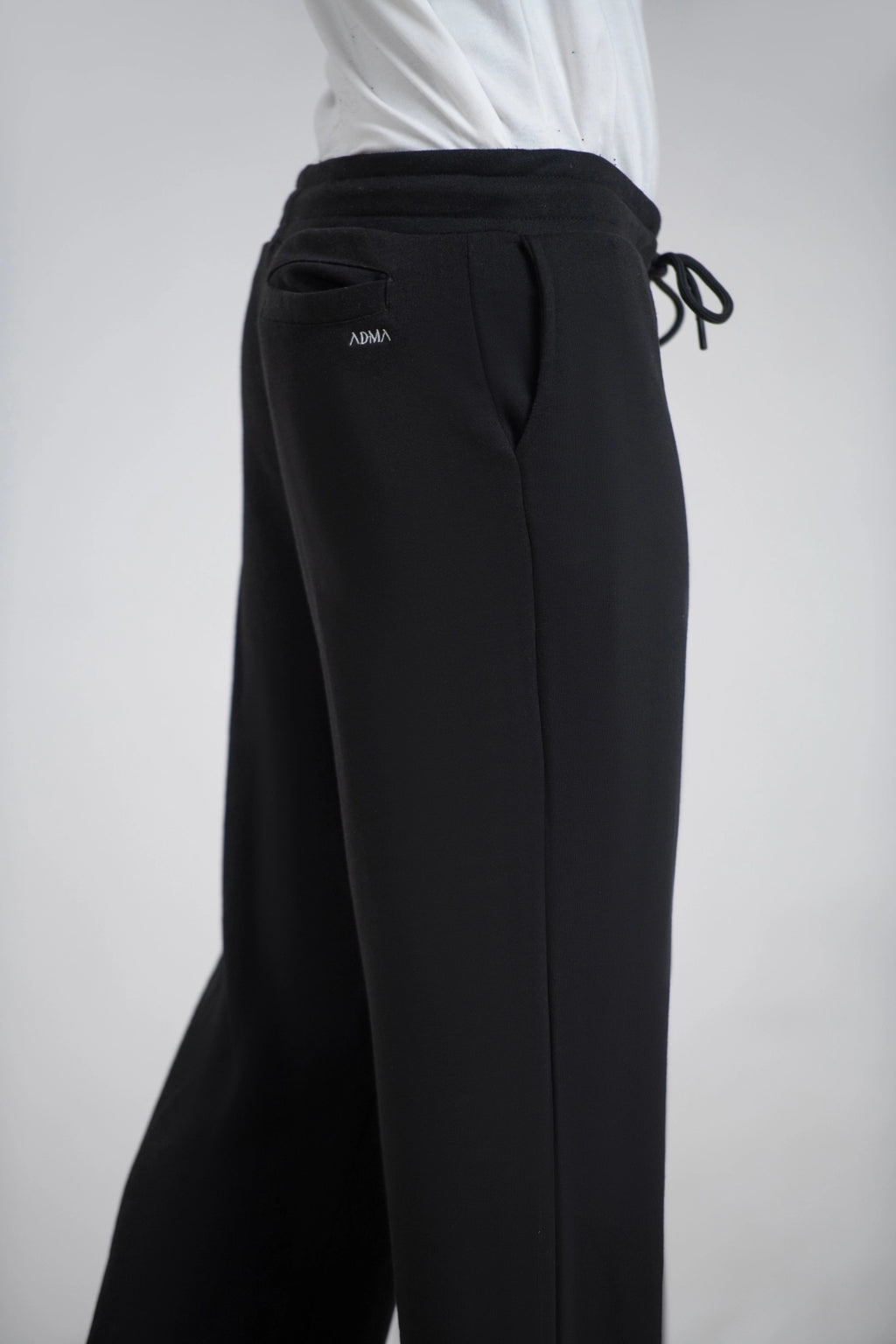 Black Tarr 3-Thread French Terry Trousers