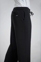 Black Tarr 3-Thread French Terry Trousers