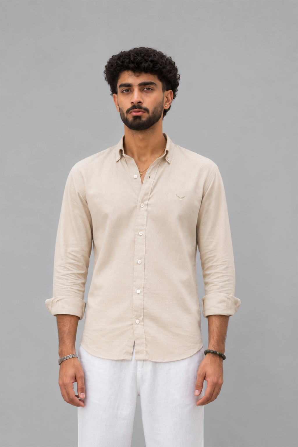 Crema Linen-Blend Shirt