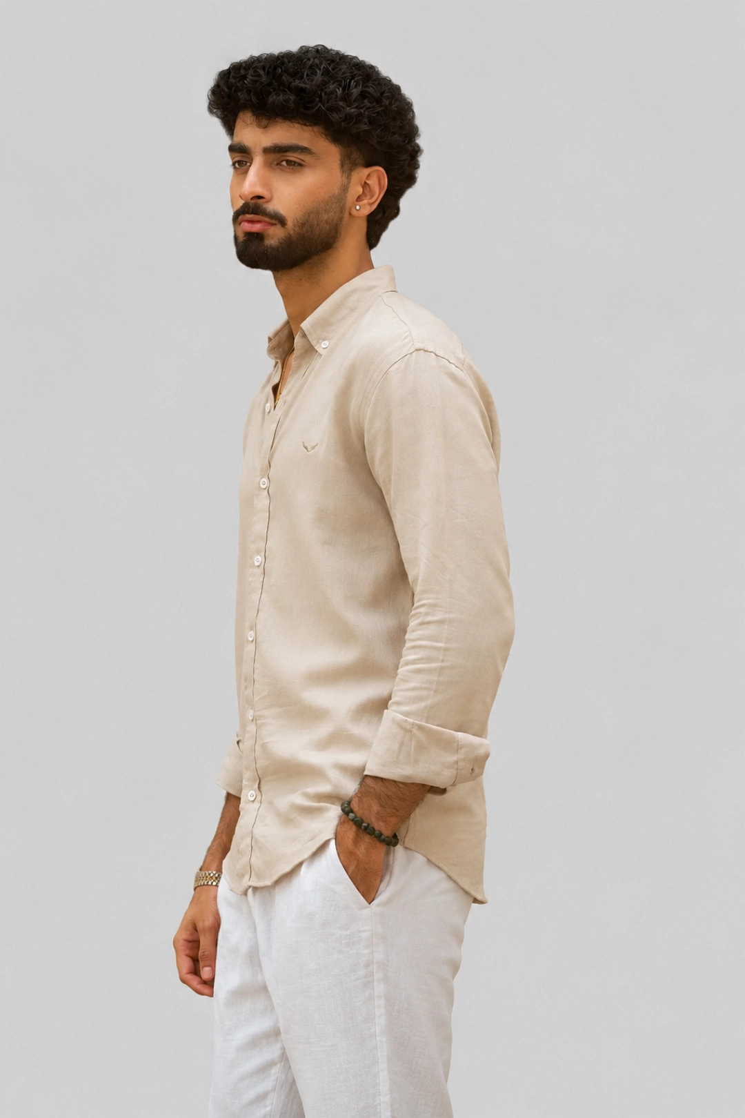 Crema Linen-Blend Shirt