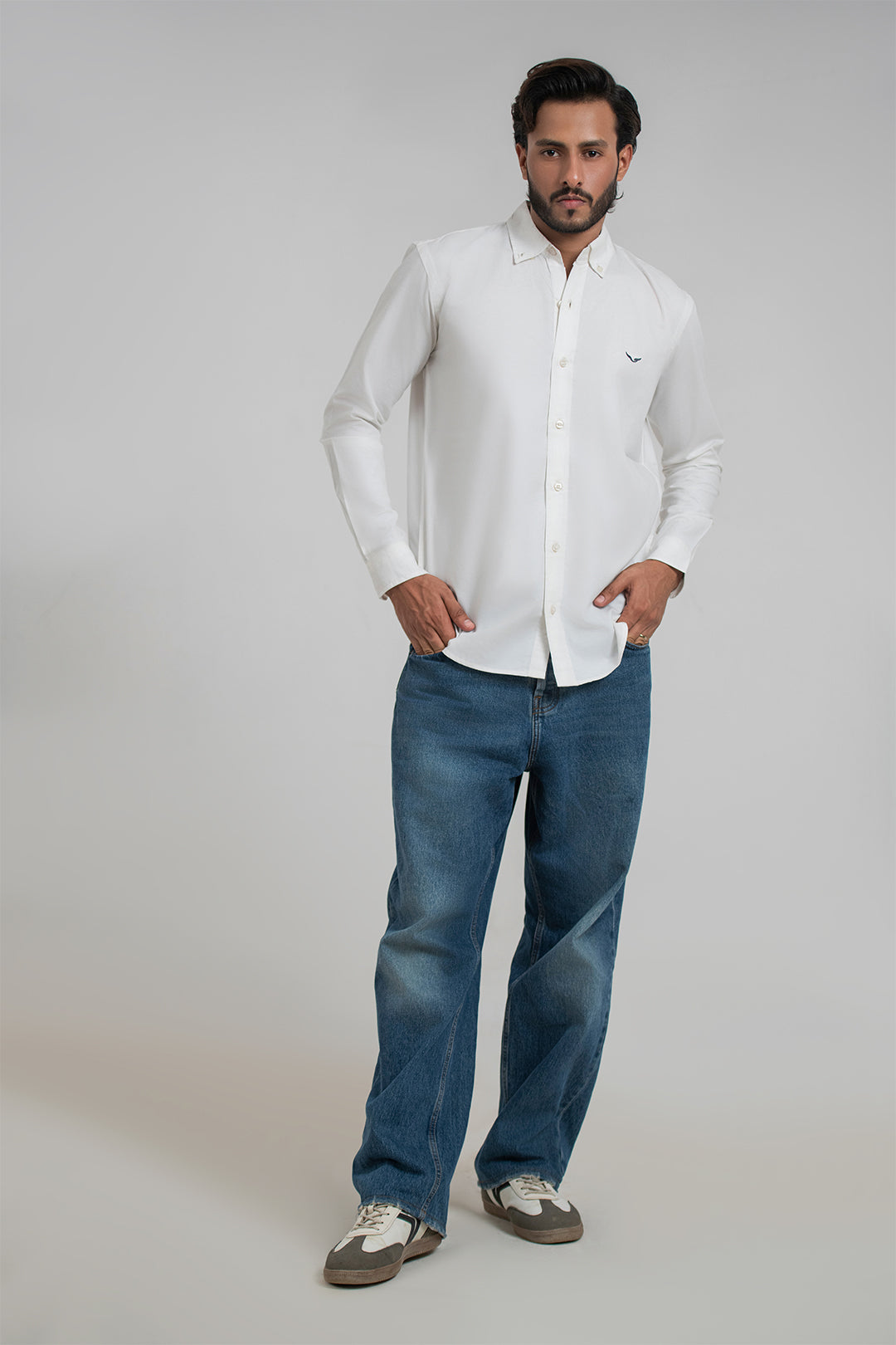 Salty White Oxford-Blend Shirt Main image