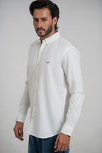Salty White Oxford-Blend Shirt