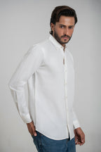 Salty White Oxford-Blend Shirt