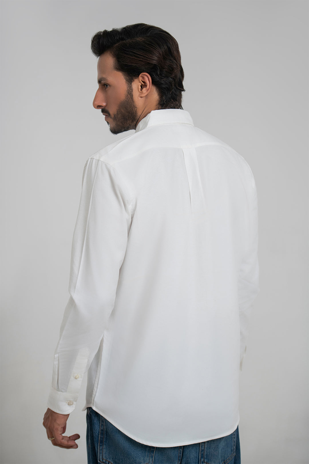 Salty White Oxford-Blend Shirt Secondary image