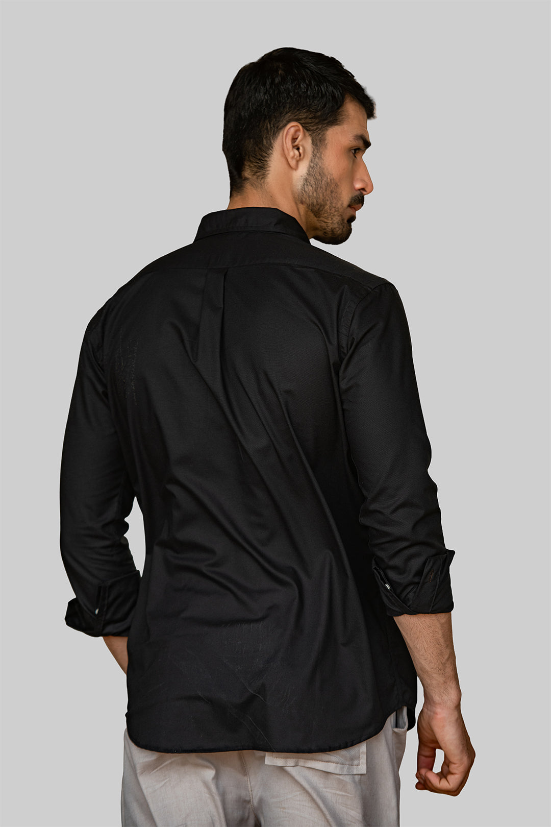 Midnight Linen-Blend Shirt Secondary image
