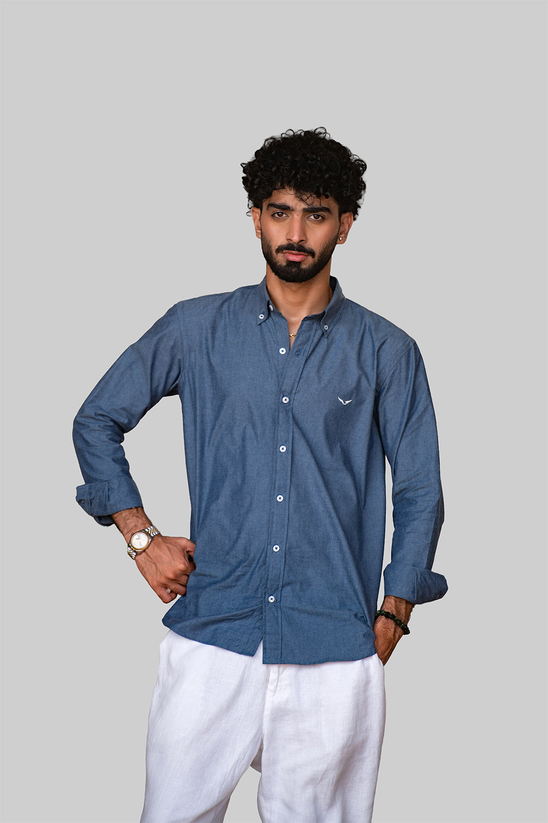 Midnight Cove Linen-Blend Shirt