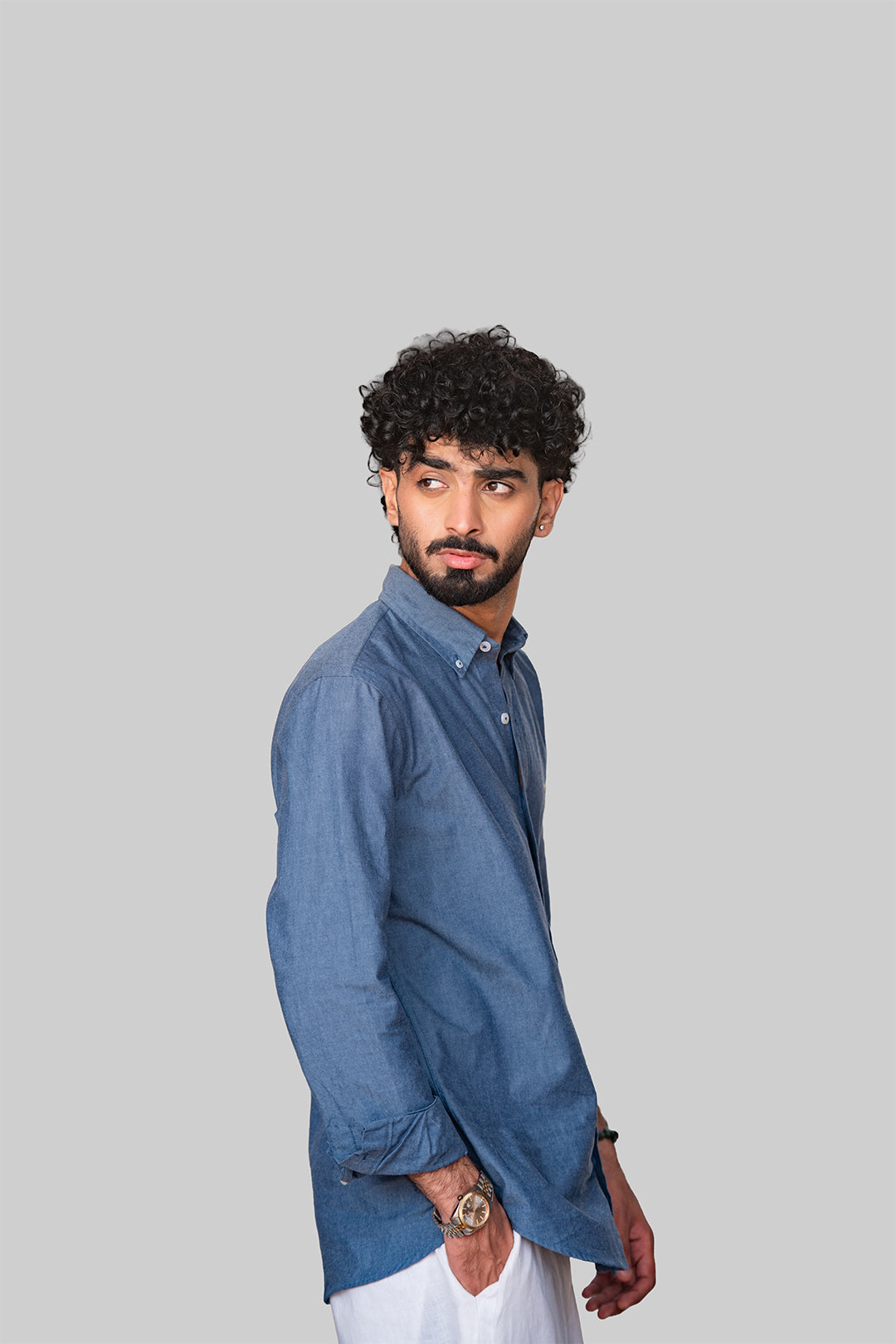 Midnight Cove Linen-Blend Shirt