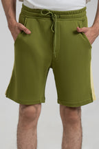Rib Olive 3-Thread French Terry Shorts
