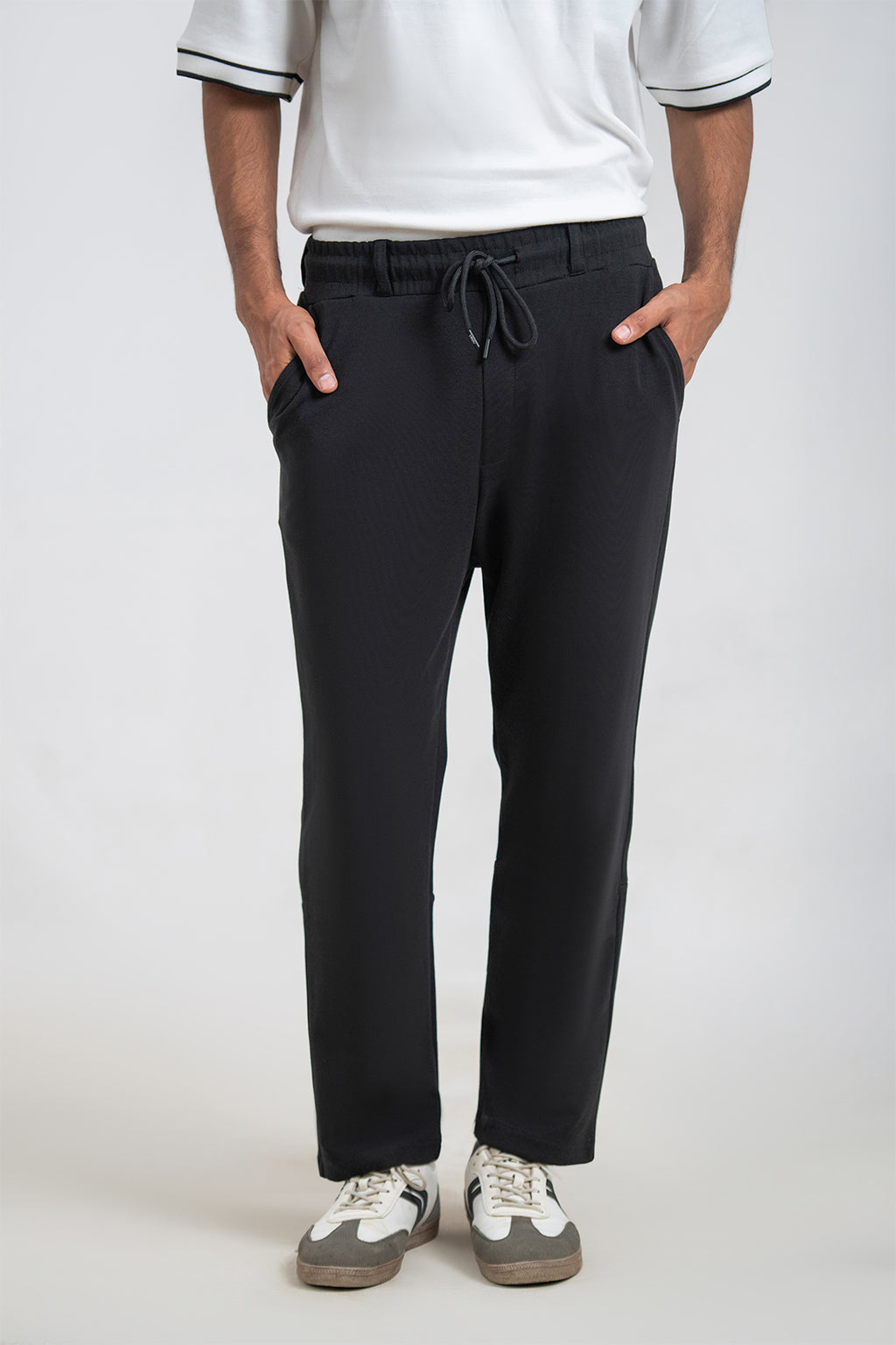 Slate Black Interlock Trousers