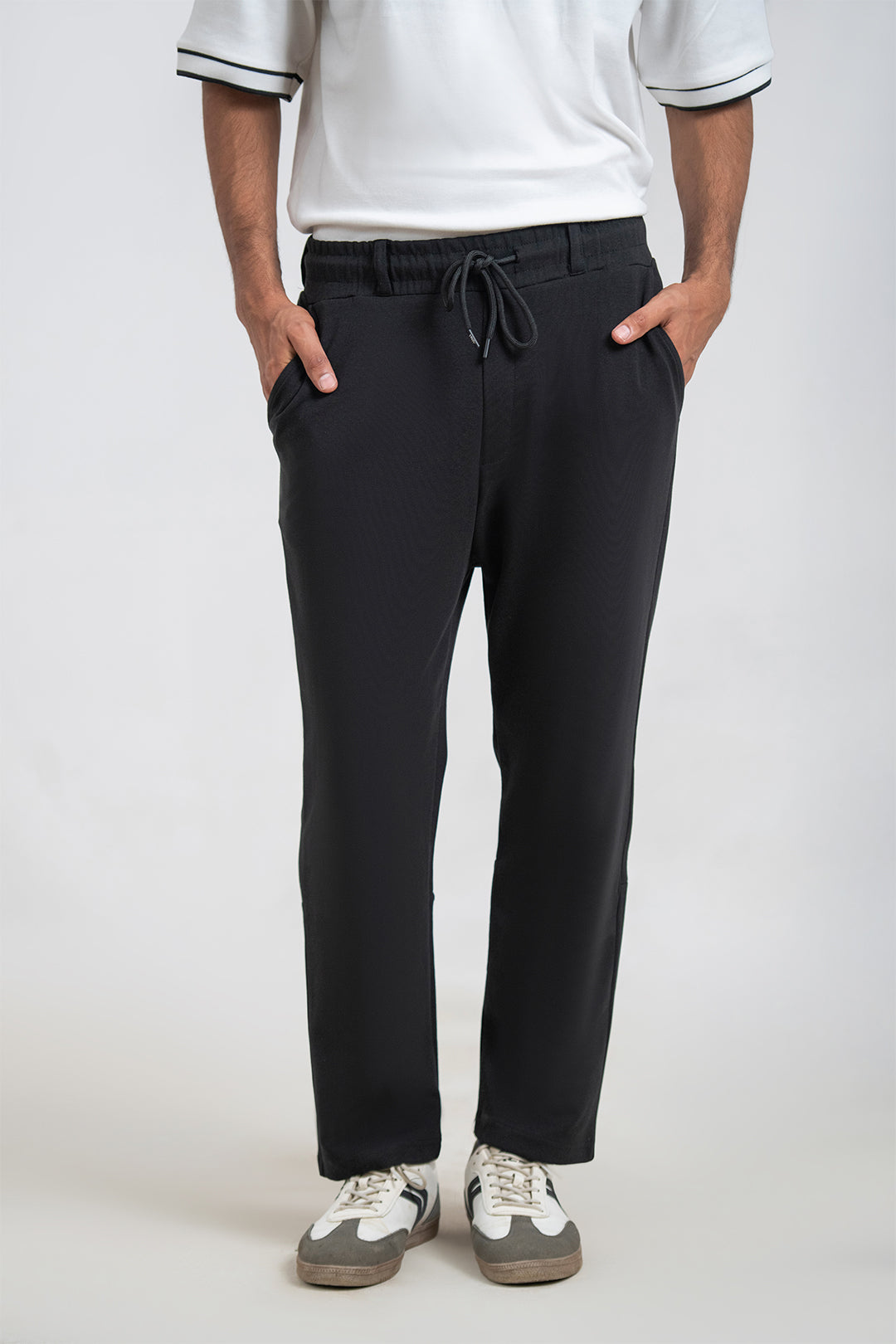 Slate Black Interlock Trousers
