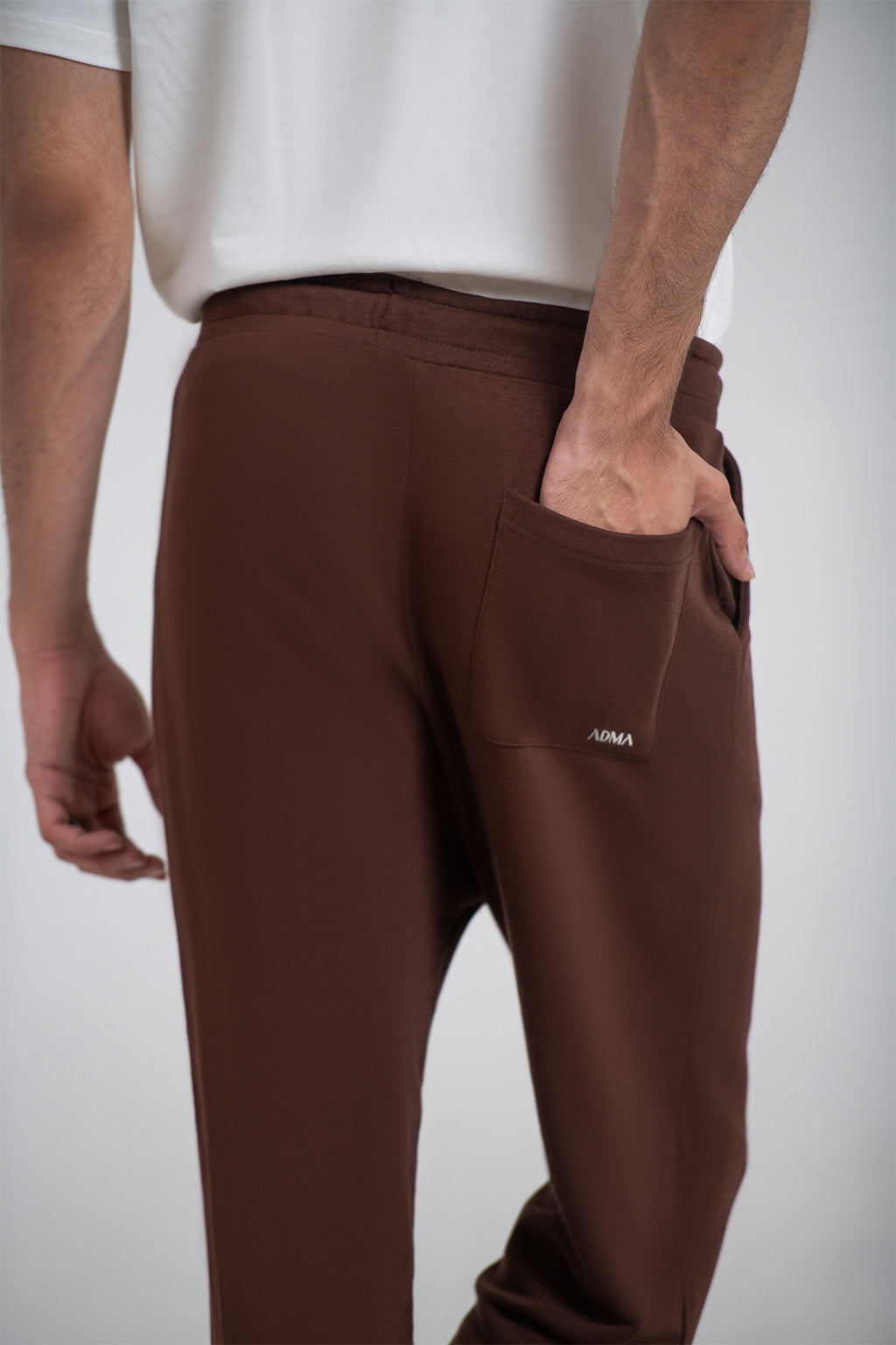 Dark Choco 3-Thread French Terry Trousers
