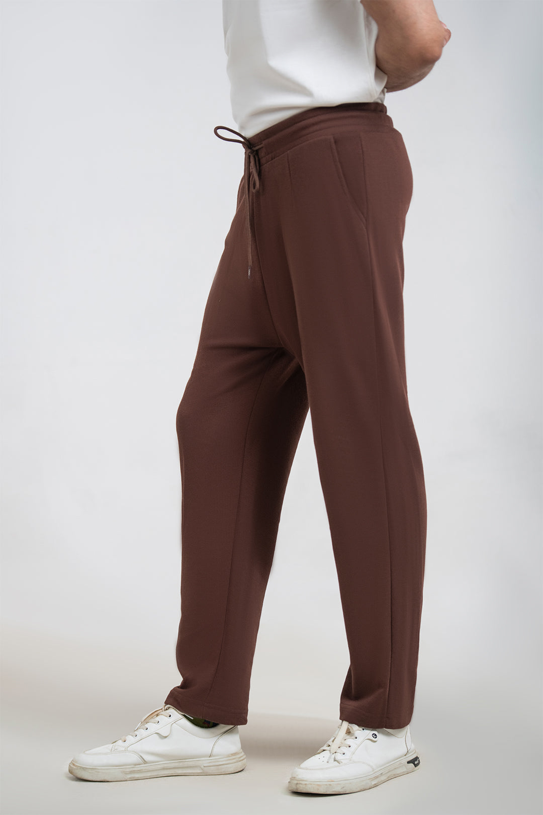 Dark Choco 3-Thread French Terry Trousers