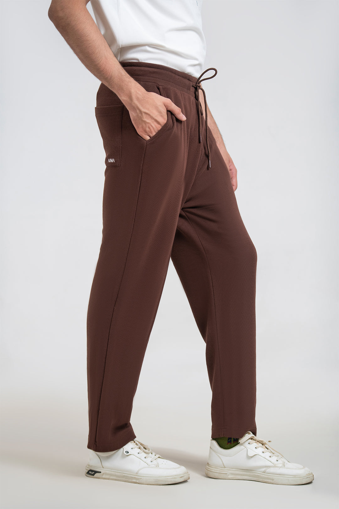 Dark Choco 3-Thread French Terry Trousers