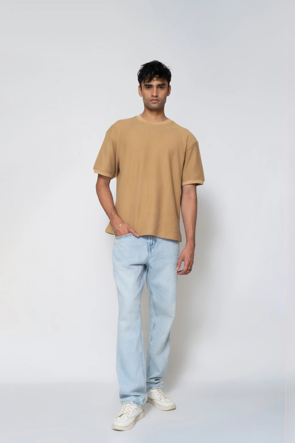 Cocoa Textured Knit Tee