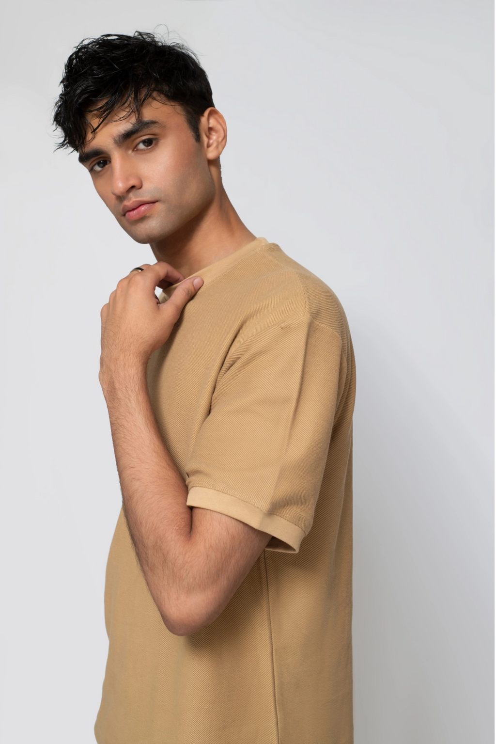 Cocoa Textured Knit Tee