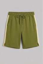 Rib Olive 3-Thread French Terry Shorts
