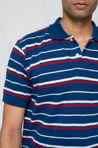 Red Lines Yarn-Dyed Pique Polo