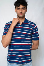 Red Lines Yarn-Dyed Pique Polo