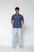 Red Lines Yarn-Dyed Pique Polo