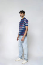 Red Lines Yarn-Dyed Pique Polo