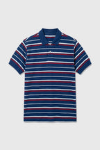 Red Lines Yarn-Dyed Pique Polo