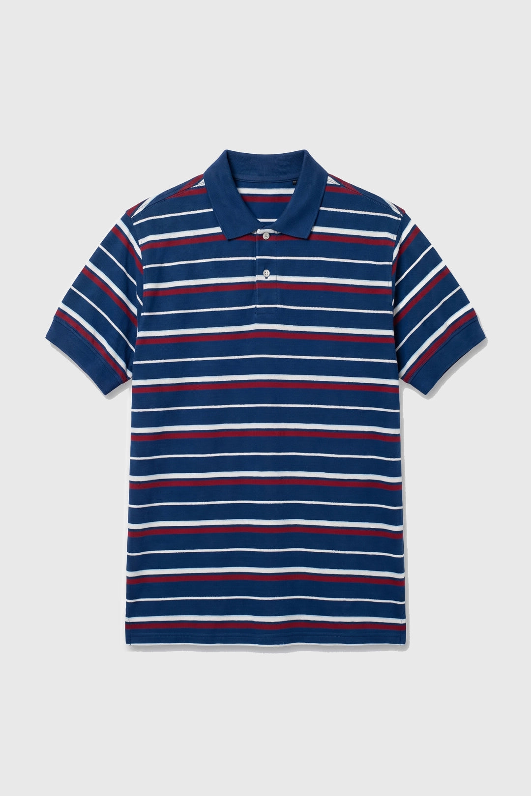 Red Lines Yarn-Dyed Pique Polo