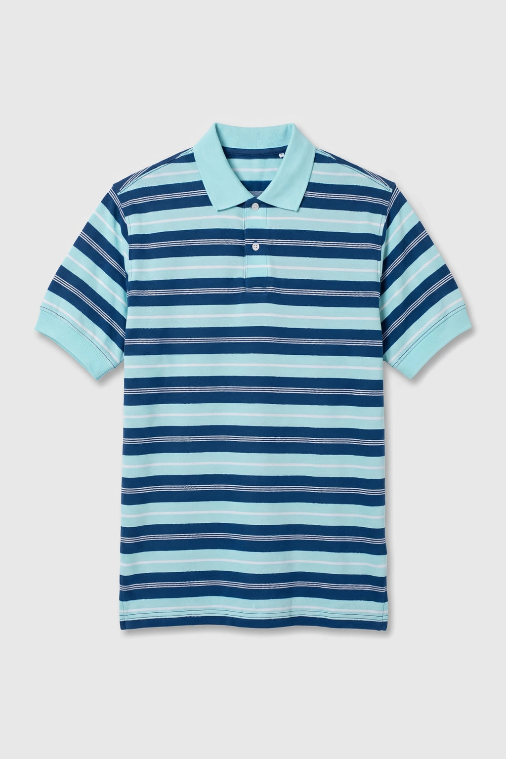 Blue Dots Yarn-Dyed Pique Polo
