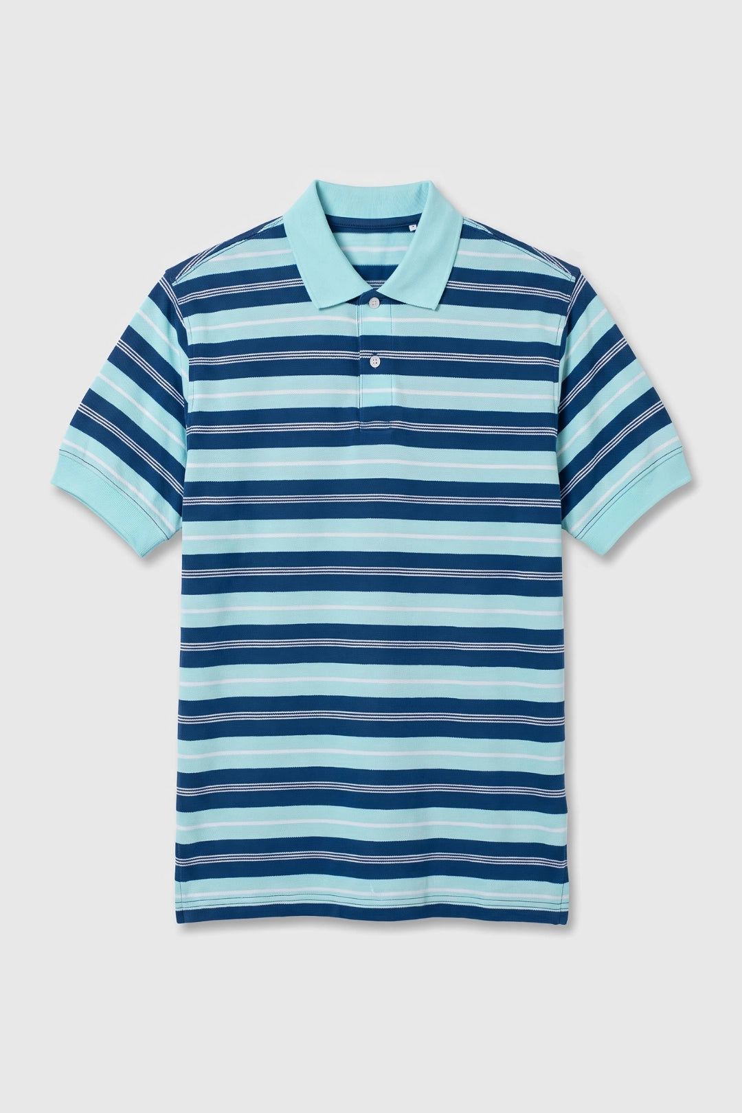 Blue Dots Yarn-Dyed Pique Polo